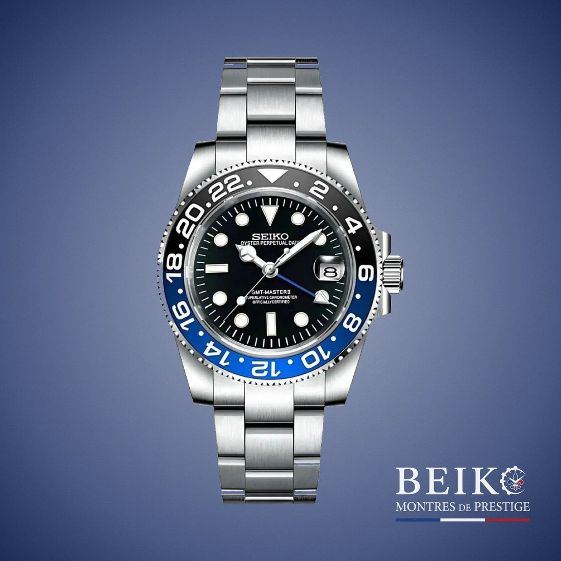 seiko mod gmt batman hommage beiko france