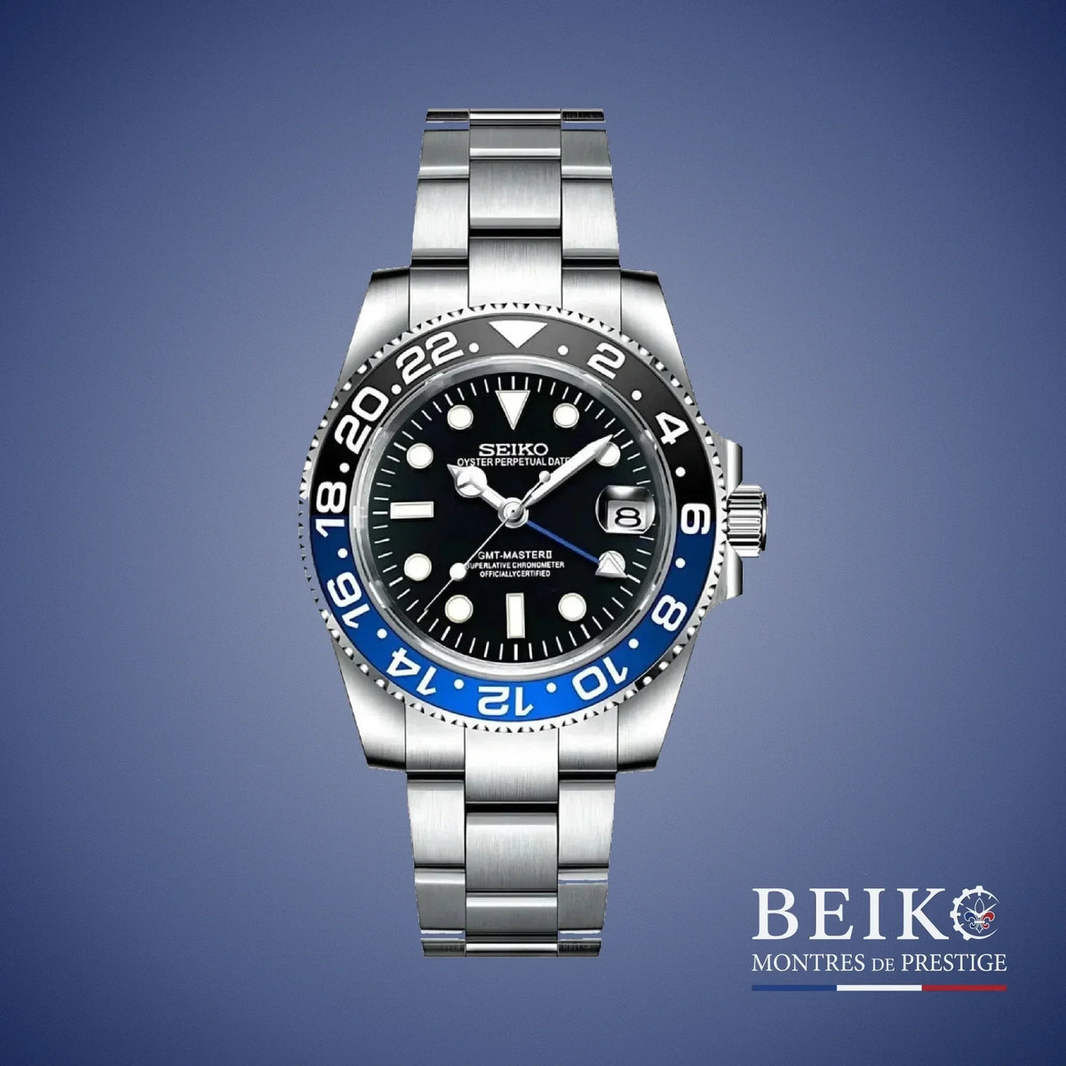 seiko mod gmt batman hommage beiko france