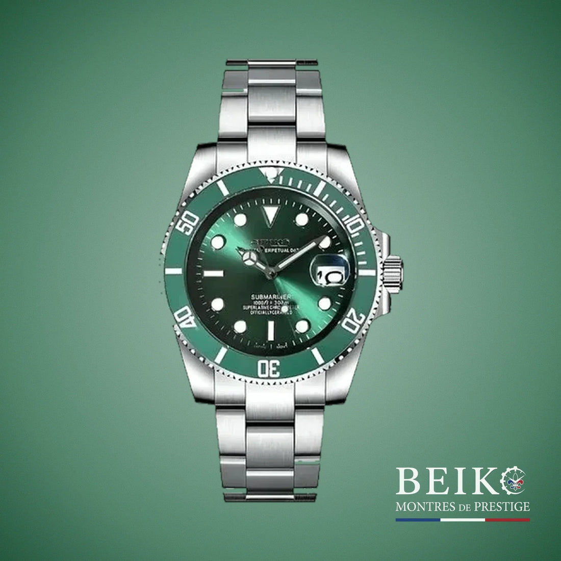 seiko mod submariner vert hulk hommage beiko france