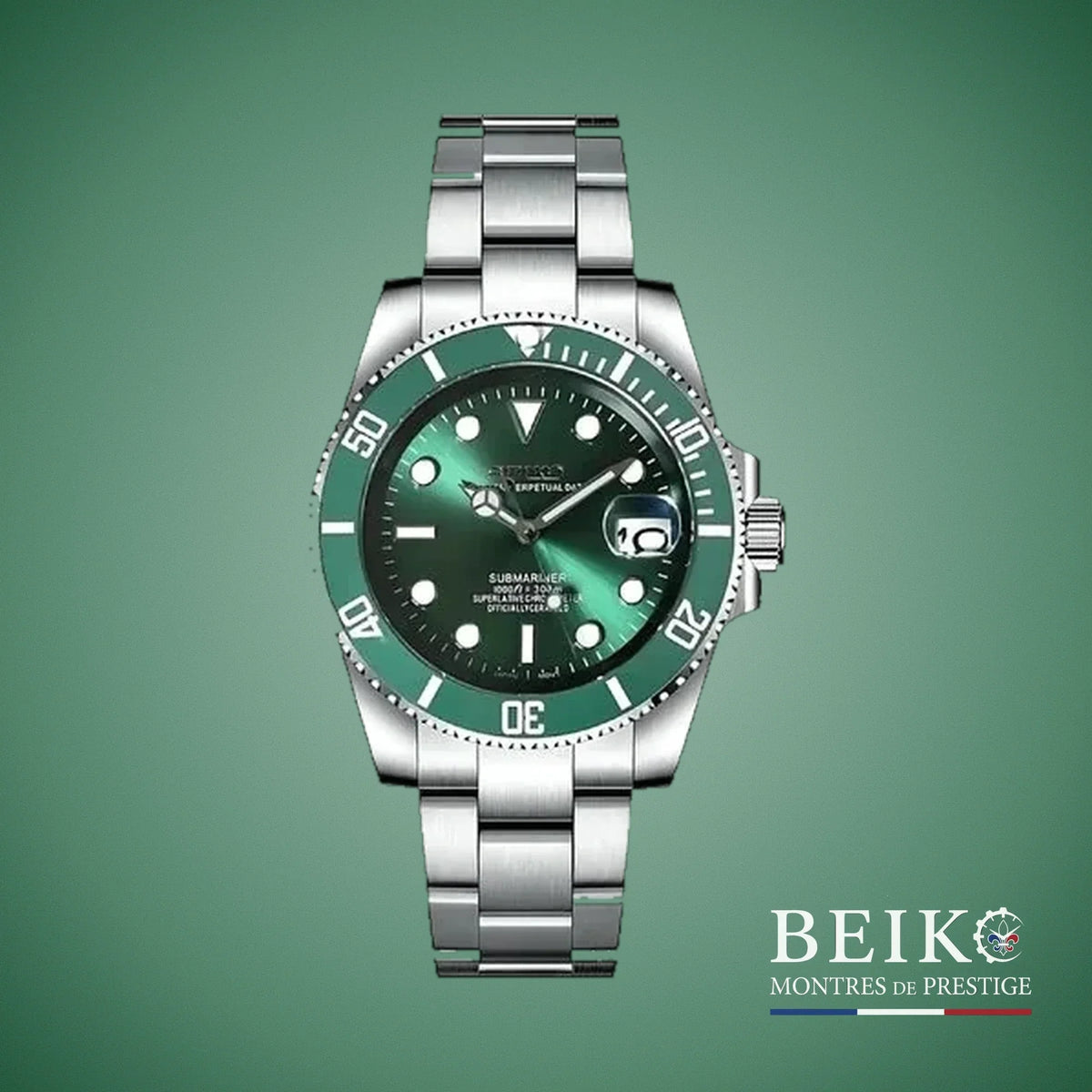 seiko mod submariner vert hulk hommage beiko france