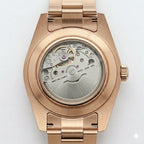 Seiko Mod Datejust, miyota or or rose dos mouvement — montre automatique NH35, verre saphir, boîtier acier, Beiko
