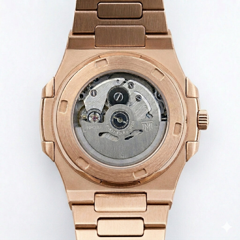 Hommage Nautilus Open Heart Or Rose — Montre Seiko Automatique | BEIKO