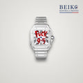 Seiko Mod carree acier cadran blanc edition originale - montre automatique de prestige pour homme