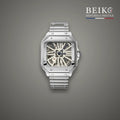 Seiko Mod carree acier squelette - montre automatique de prestige pour homme