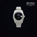 Seiko Mod classique acier cadran noir jubile - montre automatique de prestige pour homme