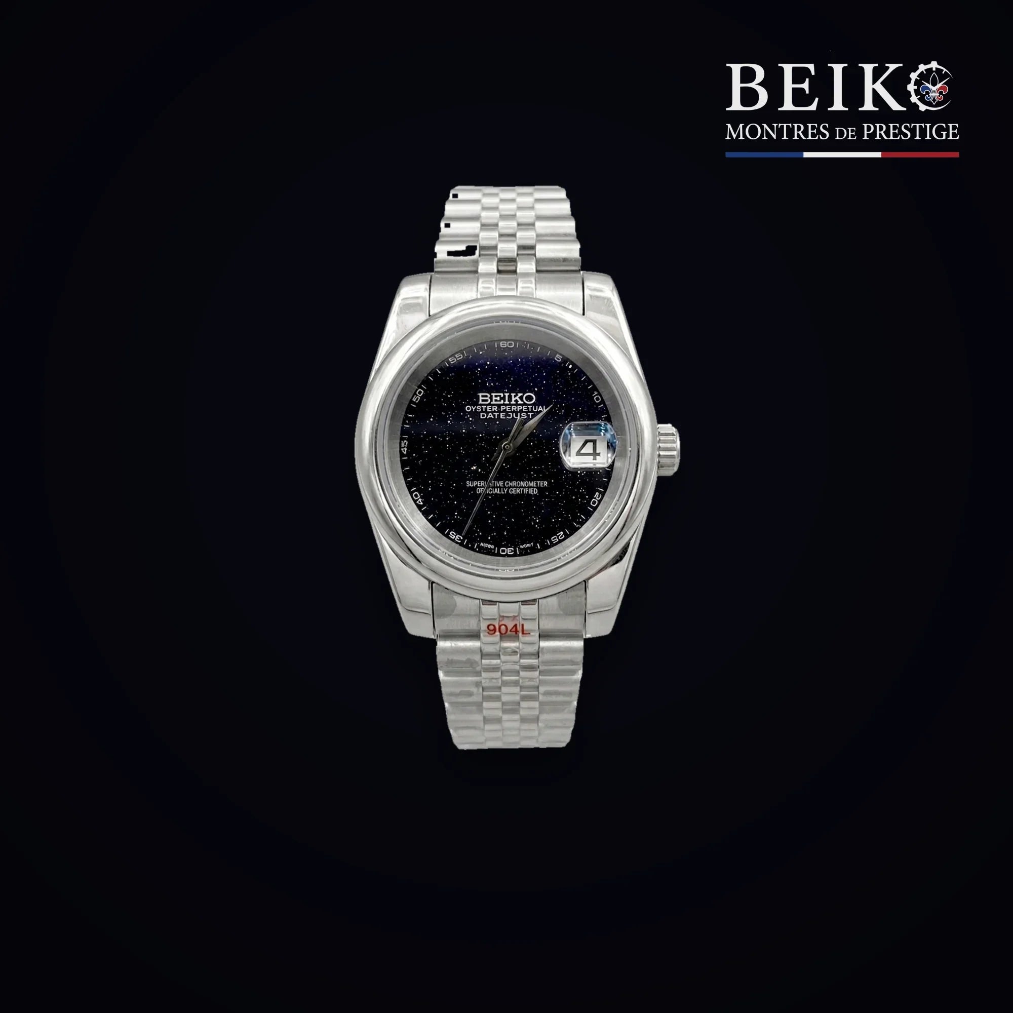 Seiko Mod classique acier cadran noir jubile - montre automatique de prestige pour homme