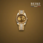 Seiko Mod classique doree cadran champagne - montre automatique de prestige pour homme