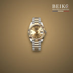 Seiko Mod classique doree cadran champagne calendrier - montre automatique de prestige pour homme