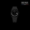 Seiko Mod classique noire cadran noir a chiffres arabes - montre automatique de prestige pour homme