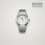 Seiko Mod octogonale acier cadran blanc - montre automatique de prestige pour homme