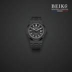 Seiko Mod octogonale acier cadran noir texture - montre automatique de prestige pour homme