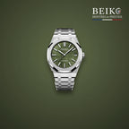 Seiko Mod octogonale acier cadran vert luxe - montre automatique de prestige pour homme