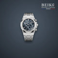 Seiko Mod octogonale acier chronographe cadran gris - montre automatique de prestige pour homme