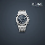 Seiko Mod octogonale acier chronographe cadran gris - montre automatique de prestige pour homme