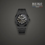 Seiko Mod octogonale noire squelette automatique - montre automatique de prestige pour homme