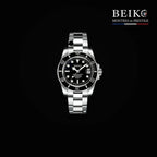 Seiko Mod plongee acier cadran noir - montre automatique de prestige pour homme