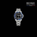 Seiko Mod plongee acier lunette bleu et noir - montre automatique de prestige pour homme