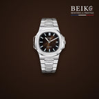 Seiko Mod sport acier bracelet integre cadran noir - montre automatique de prestige pour homme
