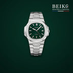 Seiko Mod sport acier bracelet integre cadran vert - montre automatique de prestige pour homme