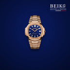 Seiko Mod sport or rose bracelet integre cadran bleu - montre automatique de prestige pour homme