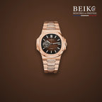 Seiko Mod sport or rose bracelet integre coeur ouvert - montre automatique de prestige pour homme