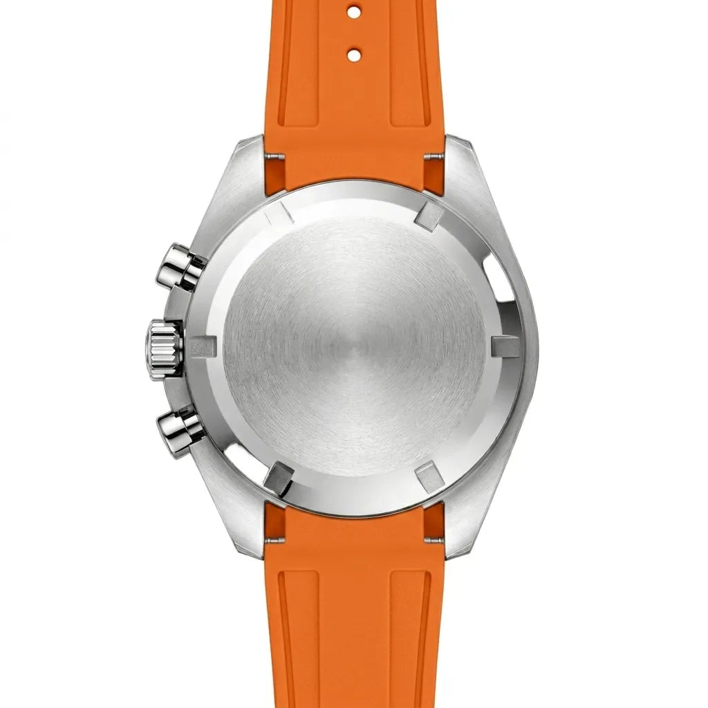 Seiko Mod Chronographe Orange et Noir
