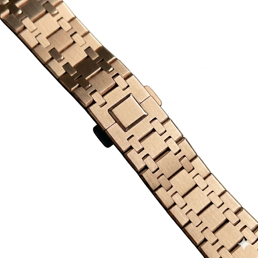 Seiko Mod Squelette Octogonal Or Rose