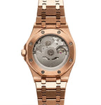 Seiko Mod Squelette Octogonal Or Rose