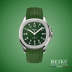 Seiko Mod Aquanaut, boîtier acier vert — montre automatique japonais NH35, verre saphir, boîtier acier, Beiko