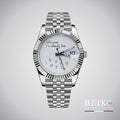 Seiko Mod Datejust, édition spéciale who cares blanc — montre automatique NH35, verre saphir, boîtier acier, Beiko