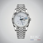 Seiko Mod Datejust, édition spéciale who cares blanc — montre automatique NH35, verre saphir, boîtier acier, Beiko
