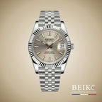 Seiko Mod Datejust, index bâton argent — montre automatique japonais NH35, verre saphir, boîtier acier, Beiko