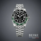 Seiko Mod GMT-Master, lunette bicolore starbucks noir vert — montre automatique NH34, verre saphir, boîtier acier, Beiko
