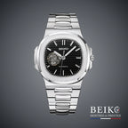 Seiko Mod Nautilus, cœur ouvert bleu nuit — montre automatique NH35, verre saphir, boîtier acier, Beiko